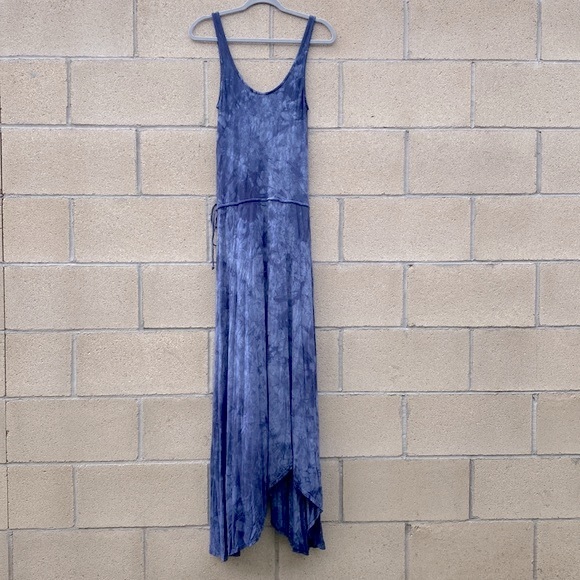 Blue Tie Dye Maxi Dress - Picture 2 of 5
